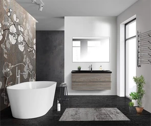 {{photo.Alt || photo.Description || 'Тумба с раковиной подвесная BelBagno ALBANO 120 Pino Scania, раковина чёрная'}}