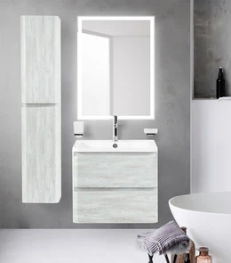 {{photo.Alt || photo.Description || 'Тумба с раковиной подвесная BelBagno ALBANO 70 Rovere Vintage Bianco, раковина белая'}}