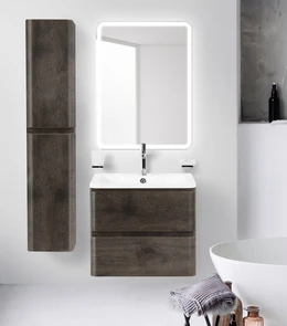 {{photo.Alt || photo.Description || 'Тумба с раковиной подвесная BelBagno ALBANO 70 Rovere Nature Grigio, раковина белая'}}