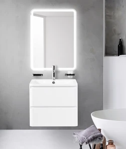 {{photo.Alt || photo.Description || 'Тумба с раковиной подвесная BelBagno ALBANO 60 Bianco Lucido, раковина белая'}}