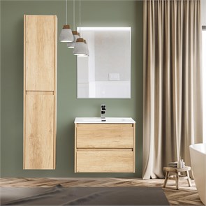 {{photo.Alt || photo.Description || 'Тумба с раковиной подвесная BelBagno KRAFT 70 Rovere Nebrasca Nature, раковина белая'}}