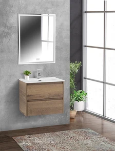 {{photo.Alt || photo.Description || 'Тумба с раковиной подвесная BelBagno KRAFT 39 60 Rovere Tabacco, раковина белая'}}