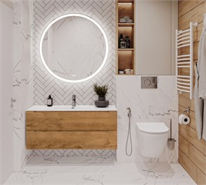 {{photo.Alt || photo.Description || 'Тумба с раковиной подвесная BelBagno ETNA 120  Rovere Nature, раковина белая'}}