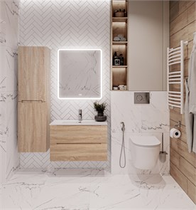 {{photo.Alt || photo.Description || 'Тумба с раковиной подвесная BelBagno ETNA 80 Rovere Bianco, раковина белая'}}