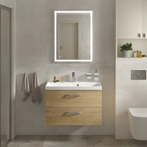 {{photo.Alt || photo.Description || 'Тумба с раковиной подвесная BelBagno AURORA 80 Rovere Nebrasca Nature, раковина белая'}}