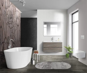 {{photo.Alt || photo.Description || 'Тумба с раковиной подвесная BelBagno ALBANO 100 Pino Scania, раковина белая'}}