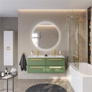 {{photo.Alt || photo.Description || 'Тумба с раковиной подвесная с четырьмя ящиками CEZARES ECO-CER-N 120 Фисташковый Софт, раковина белая с двумя чашами CZR-8095-120-2'}}