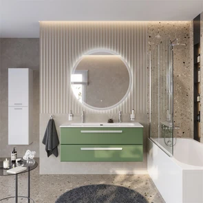 {{photo.Alt || photo.Description || 'Тумба с раковиной подвесная CEZARES ECO-CER-N 120 Фисташковый Софт, раковина белая CZR-8073-120-1-2'}}