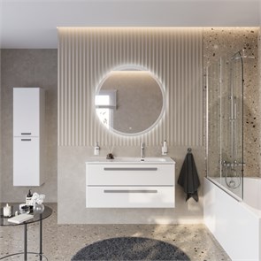 {{photo.Alt || photo.Description || 'Тумба с раковиной подвесная с двумя ящиками, правосторонняя CEZARES ECO-CER-N 100 Bianco Lucido, раковина белая CZR-8095-100-R'}}