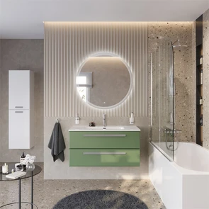 {{photo.Alt || photo.Description || 'Тумба с раковиной подвесная CEZARES ECO-CER-N 100 Фисташковый Софт, раковина белая CZR-8095-100'}}