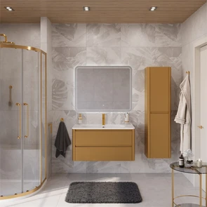{{photo.Alt || photo.Description || 'Тумба с раковиной подвесная CEZARES РЕЛАКС (RELAX) 100 Брашированное золото, раковина белая'}}