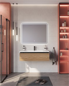 {{photo.Alt || photo.Description || 'Тумба с раковиной подвесная CEZARES SLIDER 100 Дуб Тангент, раковина белая'}}