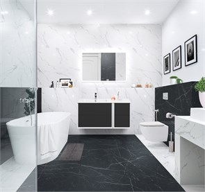 {{photo.Alt || photo.Description || 'Тумба с раковиной подвесная CEZARES BELLAGIO 106 Grafite, левостороняя'}}