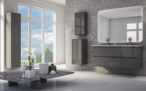 {{photo.Alt || photo.Description || 'Тумба с раковиной подвесная на две чаши CEZARES GLASS 120 Antracite'}}