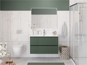 {{photo.Alt || photo.Description || 'Тумба с раковиной подвесная BelBagno UNO-MINI 100 Еловый Матовый, раковина BB-8099-3-100'}}