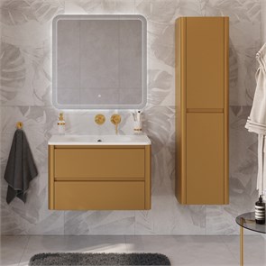 {{photo.Alt || photo.Description || 'Тумба с раковиной подвесная CEZARES RELAX 80 Брашированное золото, раковина белая без отверстия под смеситель'}}