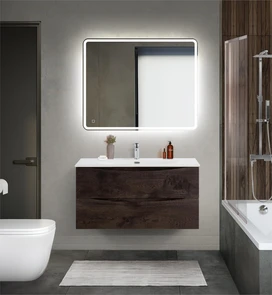 {{photo.Alt || photo.Description || 'Тумба с раковиной подвесная BelBagno MARINO-CER-MINI 100 Rovere Nature Grigio, раковина белая'}}