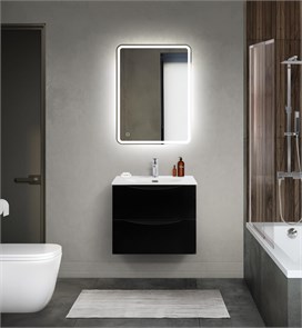 {{photo.Alt || photo.Description || 'Тумба с раковиной подвесная BelBagno MARINO-CER-MINI 60 Nero Lucido, раковина белая'}}