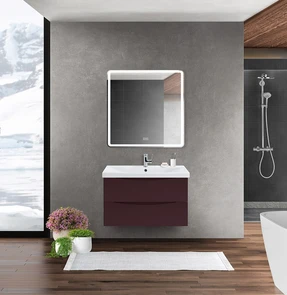 {{photo.Alt || photo.Description || 'Тумба с раковиной подвесная BelBagno MARINO-CER 70 Bordo Lucido, раковина белая'}}
