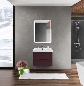 {{photo.Alt || photo.Description || 'Тумба с раковиной подвесная BelBagno MARINO-CER 60 Bordo Lucido, раковина белая'}}