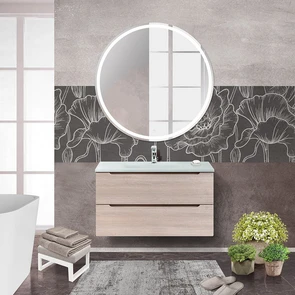 {{photo.Alt || photo.Description || 'Тумба со стеклянной раковиной подвесная BelBagno ETNA 100 Rovere Grigio, раковина белая'}}