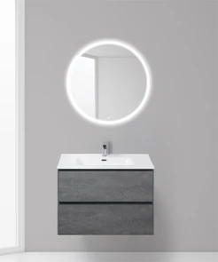 {{photo.Alt || photo.Description || 'Тумба с раковиной подвесная BelBagno PIETRA 80 Stucco Cemento, раковина белая'}}