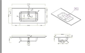 Тумба с раковиной подвесная BelBagno PIETRA 100 Stucco Cemento Leggero, раковина белая PIETRA-1000-2C-SO-ST
