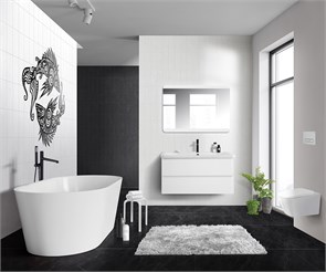 {{photo.Alt || photo.Description || 'Тумба с раковиной подвесная BelBagno ALBANO 100 Bianco Lucido, раковина белая'}}