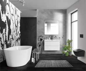{{photo.Alt || photo.Description || 'Тумба с раковиной подвесная BelBagno ALBANO 90 Bianco Lucido, раковина белая'}}