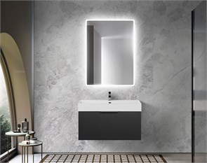 {{photo.Alt || photo.Description || 'Тумба с раковиной подвесная выдвижными ящиком и внутренним ящиком CEZARES PREMIUM 90 Plisse Nero opaco, раковина белая'}}