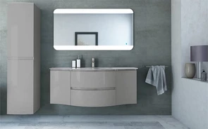 {{photo.Alt || photo.Description || 'Тумба с раковиной подвесная CEZARES VAGUE 138 Grigio Lucido'}}
