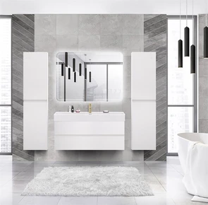 {{photo.Alt || photo.Description || 'Тумба с раковиной подвесная CEZARES MOLVENO 46 120 Bianco Ghiaccio, раковина белая'}}