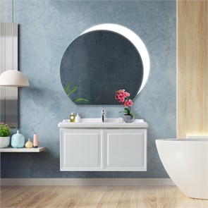 {{photo.Alt || photo.Description || 'Тумба с раковиной и двумя распашными дверцами подвесная CEZARES GIUBILEO 100 Bianco Lucido, раковина белая'}}