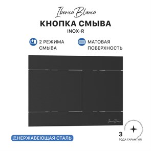 {{photo.Alt || photo.Description || 'Кнопка смыва IBERICA BLANCA INOX-R нержавеющая сталь, черный матовый (IB.B015.04)'}}