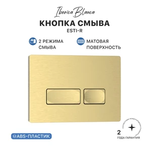 {{photo.Alt || photo.Description || 'Кнопка смыва IBERICA BLANCA ESTI-R ABS-пластик, золото матовое (IB.B021.005.000)'}}