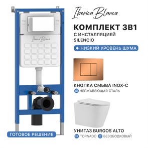 {{photo.Alt || photo.Description || 'Комплект 3в1 IBERICA BLANCA инсталляция SILENCIO, унитаз BURGOS ALTO белый, кнопка смыва INOX-C розовое золото глянцевое (IB001.BRA.234.1141)'}}