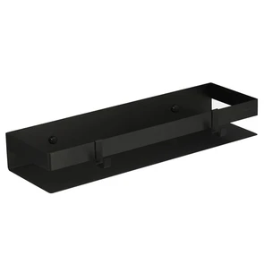 {{photo.Alt || photo.Description || 'Полка для душа прямая Lemark SHELF LINE 400 мм из нерж. стали с крючками, черный (9772053)'}}