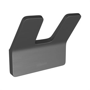 {{photo.Alt || photo.Description || 'Крючок двойной Lemark SMOOTH LINE для полотенец и халатов, графит (9716006)'}}