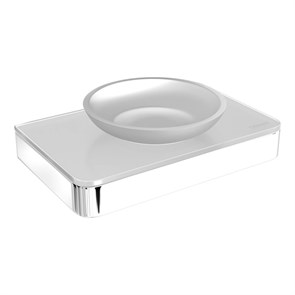 {{photo.Alt || photo.Description || 'Мыльница Lemark GLASS LINE с держателем, хром/белое стекло (9741037)'}}