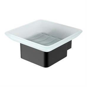 {{photo.Alt || photo.Description || 'Мыльница Lemark SMOOTH LINE с держателем, чёрный матовый (9742017)'}}