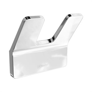 {{photo.Alt || photo.Description || 'Крючок двойной Lemark SMOOTH LINE для полотенец и халатов, хром (9711004)'}}