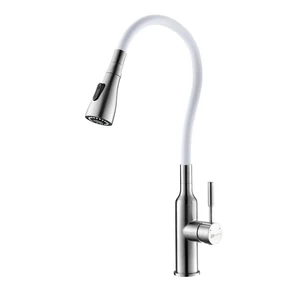 {{photo.Alt || photo.Description || 'Смеситель для кухни Lemark с гибким  изливом (LM5082S-White)'}}