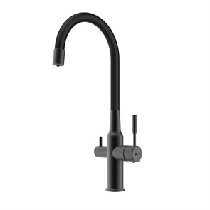 {{photo.Alt || photo.Description || 'Смеситель Lemark Expert для кухни c гибким изливом, с подключением к фильтру с питьевой водой (LM5083BL-Black)'}}