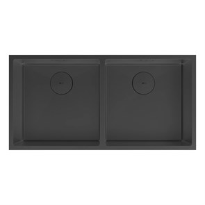 {{photo.Alt || photo.Description || 'Кухонная мойка Lemark PRORAN 900 прямоугольная с двумя чашами из нержавеющей стали цвет: чёрный матовый (9932140)'}}