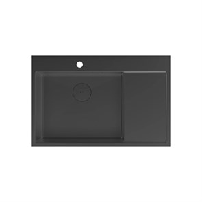 {{photo.Alt || photo.Description || 'Кухонная мойка Lemark KEZADRA 780L прямоугольная с крылом из нержавеющей стали (чаша СЛЕВА) цвет: чёрный матовый (9932152)'}}