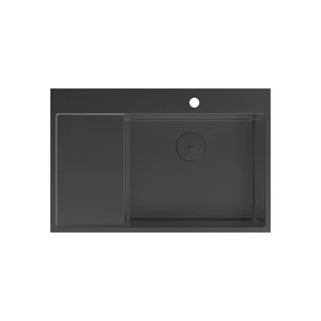 {{photo.Alt || photo.Description || 'Кухонная мойка Lemark KEZADRA 780P прямоугольная с крылом из нержавеющей стали (чаша СПРАВА) цвет: чёрный матовый (9932156)'}}