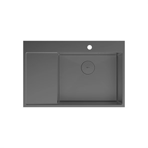 {{photo.Alt || photo.Description || 'Кухонная мойка Lemark KEZADRA 780P прямоугольная с крылом из нержавеющей стали (чаша СПРАВА) цвет: графит (9936155)'}}