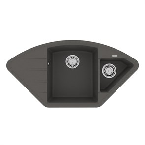 {{photo.Alt || photo.Description || 'Кухонная мойка Lemark IRKANA 980 врезная угловая с доп. чашей и крылом из кварцгранита цвет: Серый шёлк (9910047)'}}