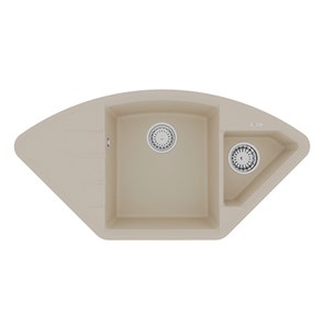 {{photo.Alt || photo.Description || 'Кухонная мойка Lemark IRKANA 980 врезная угловая с доп. чашей и крылом из кварцгранита цвет: Бежевый (9910044)'}}