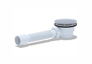 {{photo.Alt || photo.Description || 'Сифон для душевого поддона 1 1/2 дюйма 90 мм высота 53мм вальцовка хром с гибкой трубой 40х50мм'}}